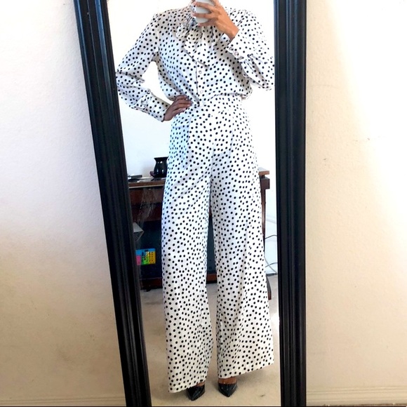 Polka Dot Pant Suit Set With Tags 
